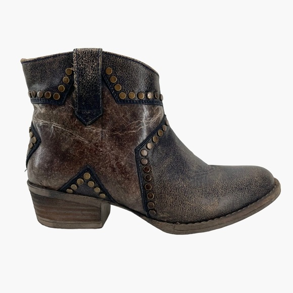 Circle G by Corral Studded Star Inlay Ankle‎ Boots G5025 - Picture 6 of 8